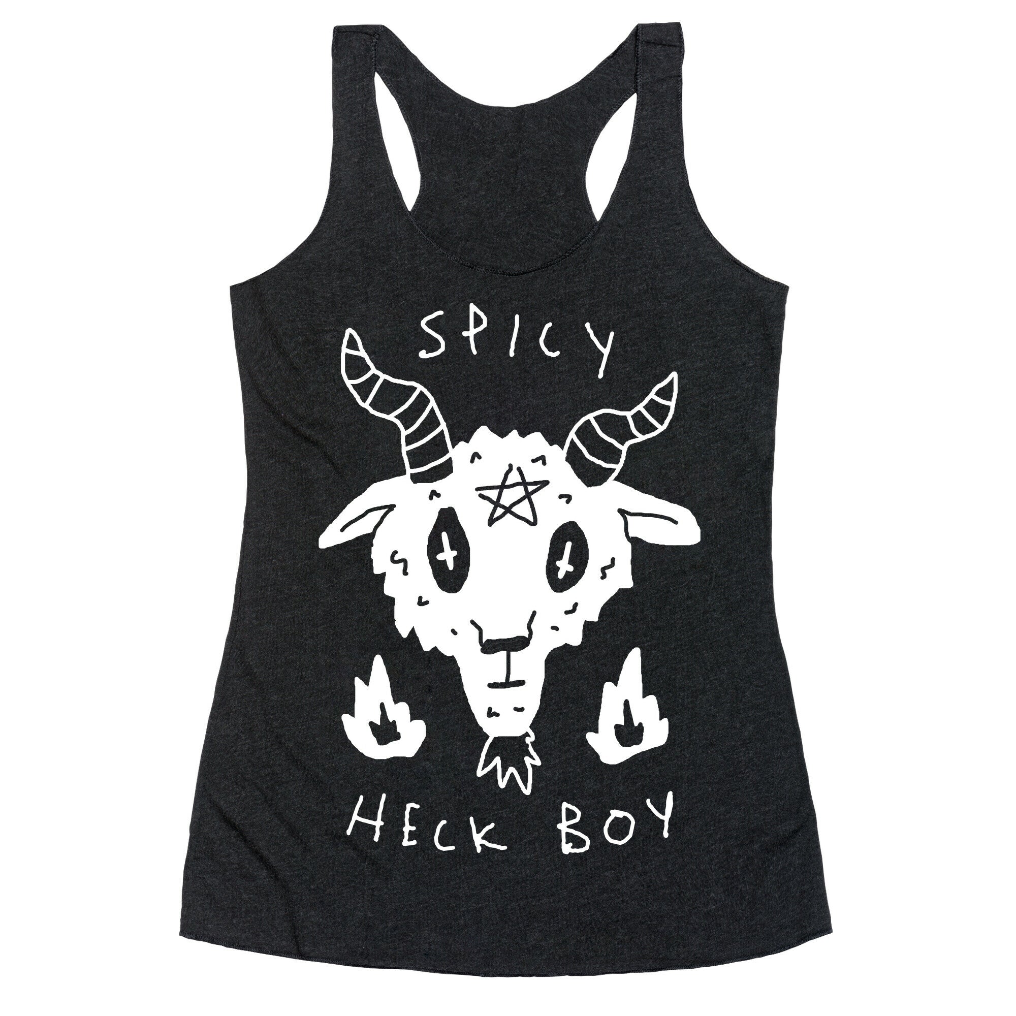 Spicy Heck Boy Satan Racerback Tank